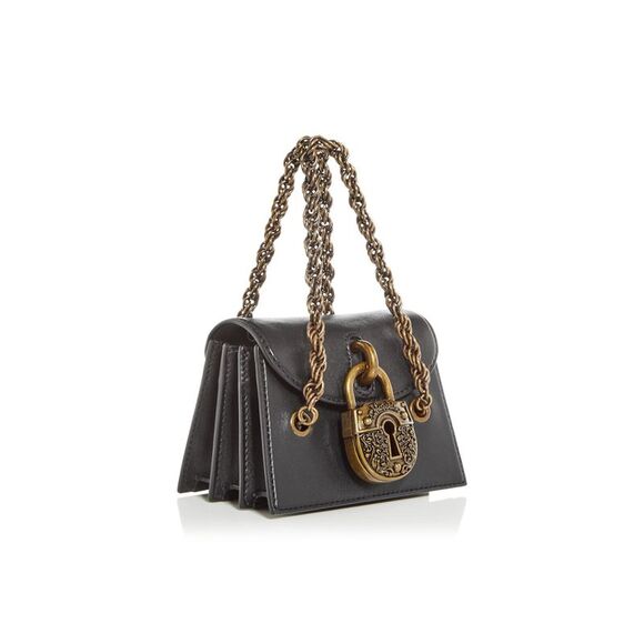 MOSCHINO Women's Black Padlock Hardware Removable Crossbody Band Crossbody - Picture 2 of 2